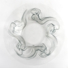 Coupe « Calypso » verre blanc patiné bleu de René LALIQUE | Biron Coupe "Calypso" verre blanc patiné bleu de René LALIQUE