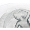 Coupe « Calypso » verre blanc patiné bleu de René LALIQUE | Biron Coupe "Calypso" verre blanc patiné bleu de René LALIQUE