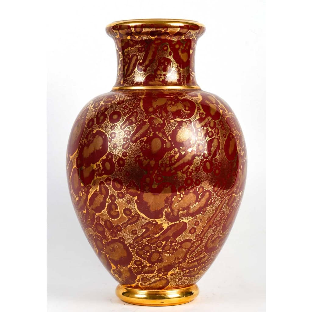 Vase balustre en céramique par Jean Mazeaud et Jean Faverot | Biron |||||||