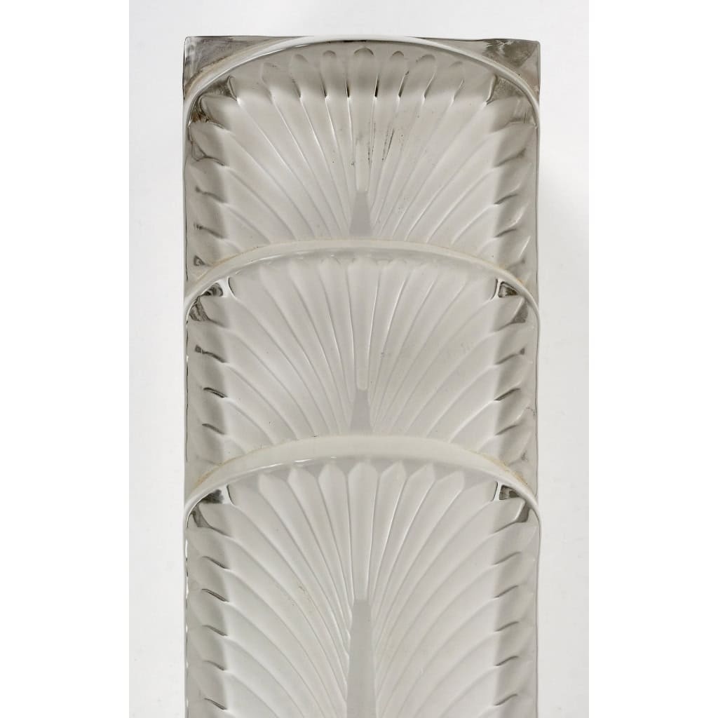 Paire d’Appliques « Languedoc » verre blanc de René Lalique | Biron Paire d'Appliques "Languedoc" verre blanc de René Lalique