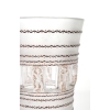 Vase « Florence » verre blanc patiné sépia et émaillé brun de René LALIQUE | Biron Vase "Florence" verre blanc patiné sépia et émaillé brun de René LALIQUE