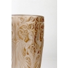 Vase « Coqs et Raisins » verre blanc patiné sépia de René LALIQUE | Biron Vase "Coqs et Raisins" verre blanc patiné sépia de René LALIQUE