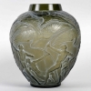Vase « Archers » verre gris topaze fumé patiné blanc de René LALIQUE | Biron ||||||