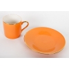Ensemble de Six Tasses et Sous-Tasses en Porcelaine Fine. | Biron Ensemble de Six Tasses et Sous-Tasses en Porcelaine Fine.