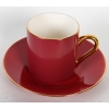 Ensemble de Six Tasses et Sous-Tasses en Porcelaine Fine. | Biron Ensemble de Six Tasses et Sous-Tasses en Porcelaine Fine.
