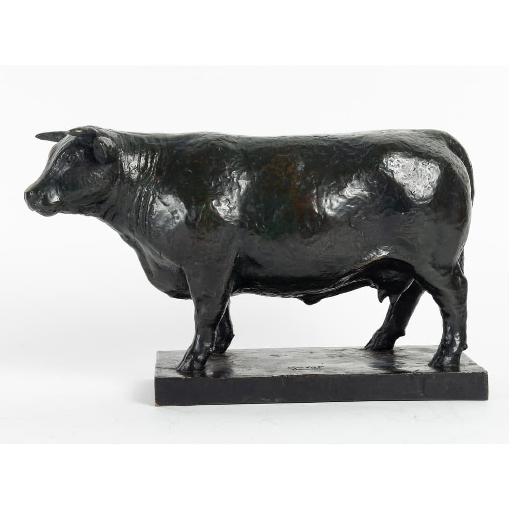 Vache de G. L. Guyot en bronze, XXème siècle | Biron Vache de G. L. Guyot en bronze, XXème siècle