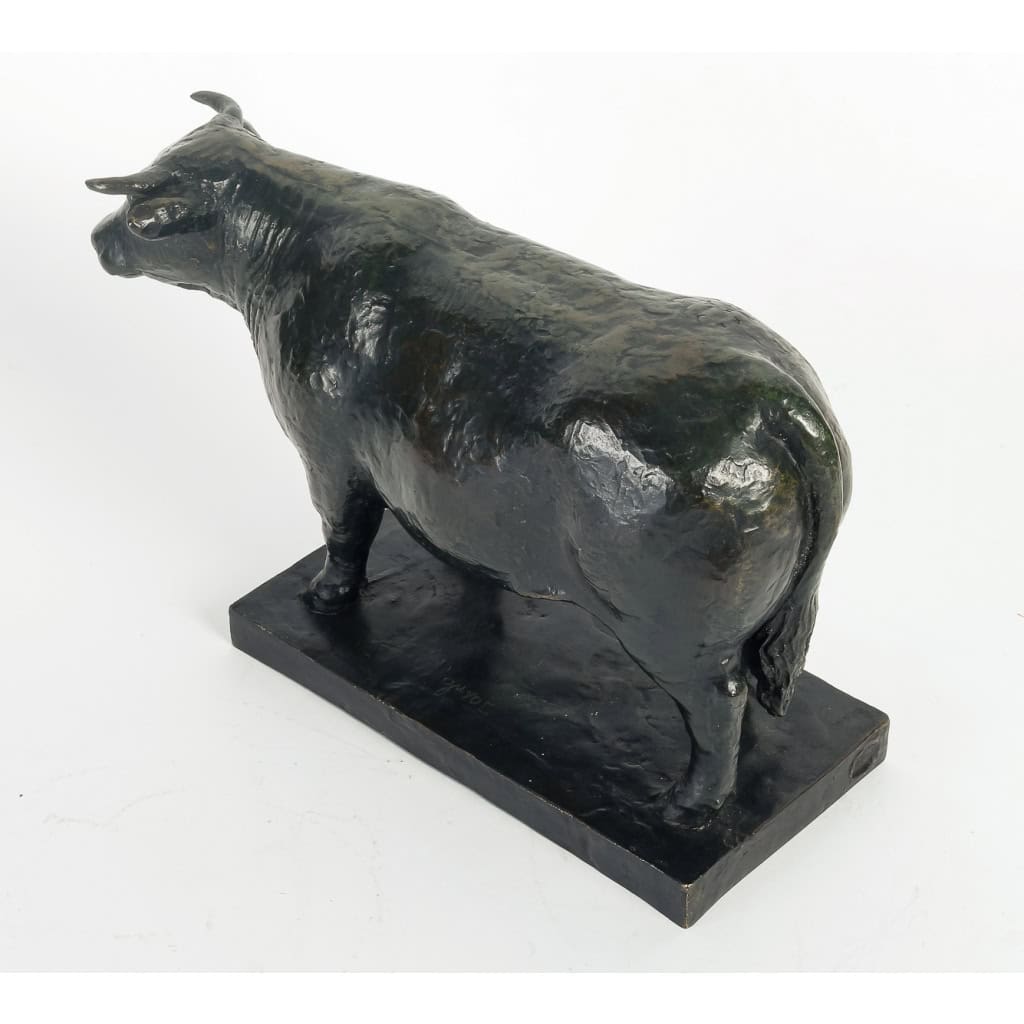 Vache de G. L. Guyot en bronze, XXème siècle | Biron Vache de G. L. Guyot en bronze, XXème siècle