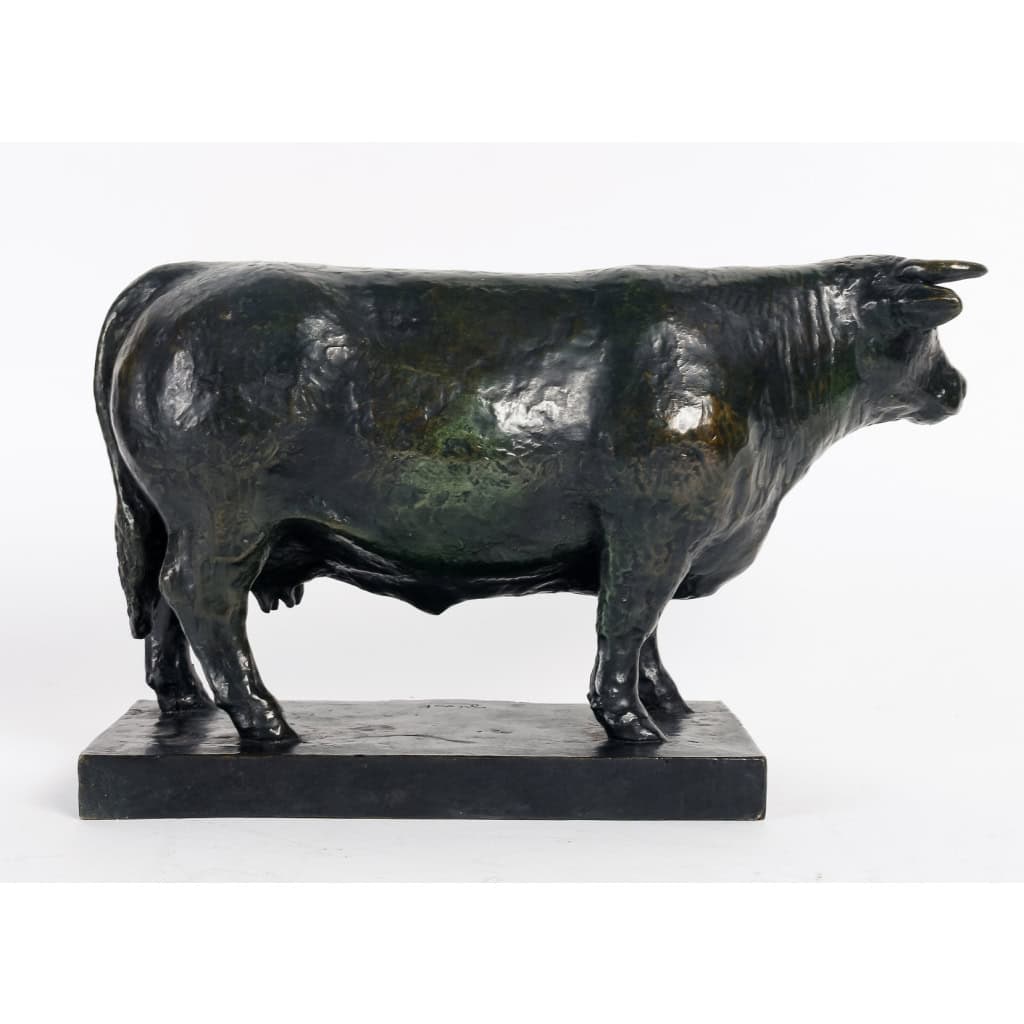 Vache de G. L. Guyot en bronze, XXème siècle | Biron Vache de G. L. Guyot en bronze, XXème siècle