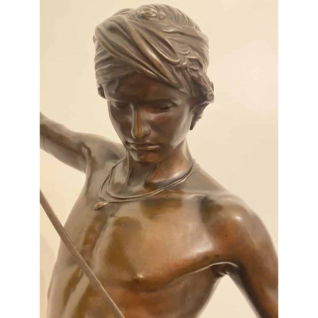 David bronze par Antonnin Mercié (1845-1916) 73cm | Biron David bronze par Antonnin Mercié (1845-1916) 73cm