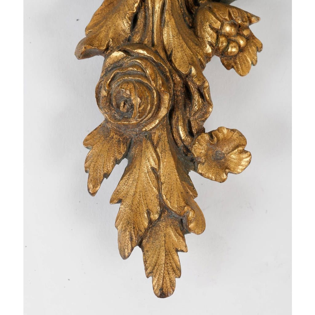 Paire d’Appliques en Bronze Doré Napoléon III | Biron Paire d’Appliques en Bronze Doré Napoléon III