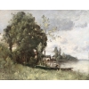 TROUILLEBERT Tableau Français 19è Barbizon Pêcheur En Barque Huile Signée Catalogue Raisonné Certificat d’authenticité | Biron TROUILLEBERT Tableau Français 19è Barbizon Pêcheur En Barque Huile Signée Catalogue Raisonné