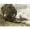 TROUILLEBERT Tableau Français 19è Barbizon Pêcheur En Barque Huile Signée Catalogue Raisonné Certificat d’authenticité | Biron TROUILLEBERT Tableau Français 19è Barbizon Pêcheur En Barque Huile Signée Catalogue Raisonné