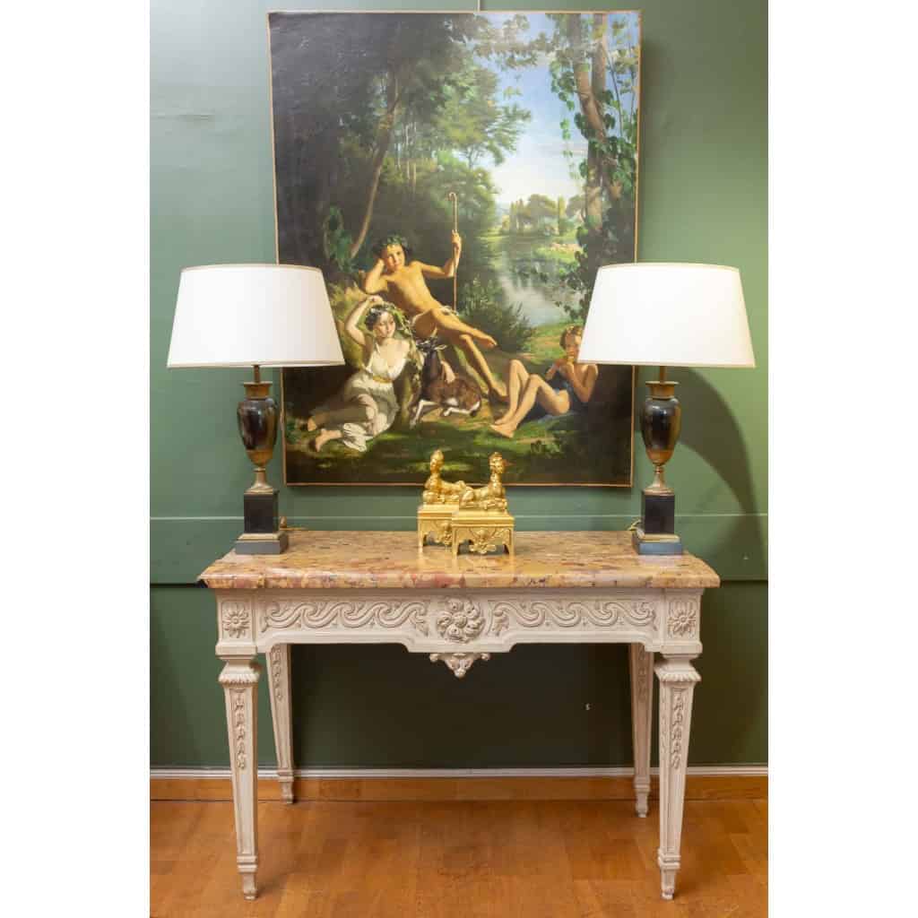 Console Louis XVI et son marbre bêche d’Alep. 18ème siècle. | Biron |||||||||||||
