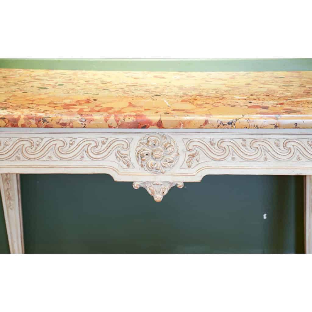 Console Louis XVI et son marbre bêche d’Alep. 18ème siècle. | Biron Console Louis XVI et son marbre bêche d’Alep. 18ème siècle.