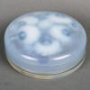 Boîte « Houppes » verre opalescent patiné bleu de René LALIQUE | Biron ||||||