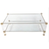 1970 Table basse en lucite et laiton par Pierre Vandel | Biron |||||