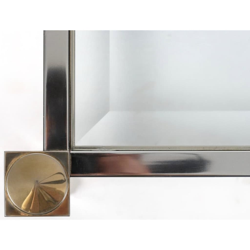 1970 Table basse en lucite et laiton par Pierre Vandel | Biron 1970 Table basse en lucite et laiton par Pierre Vandel
