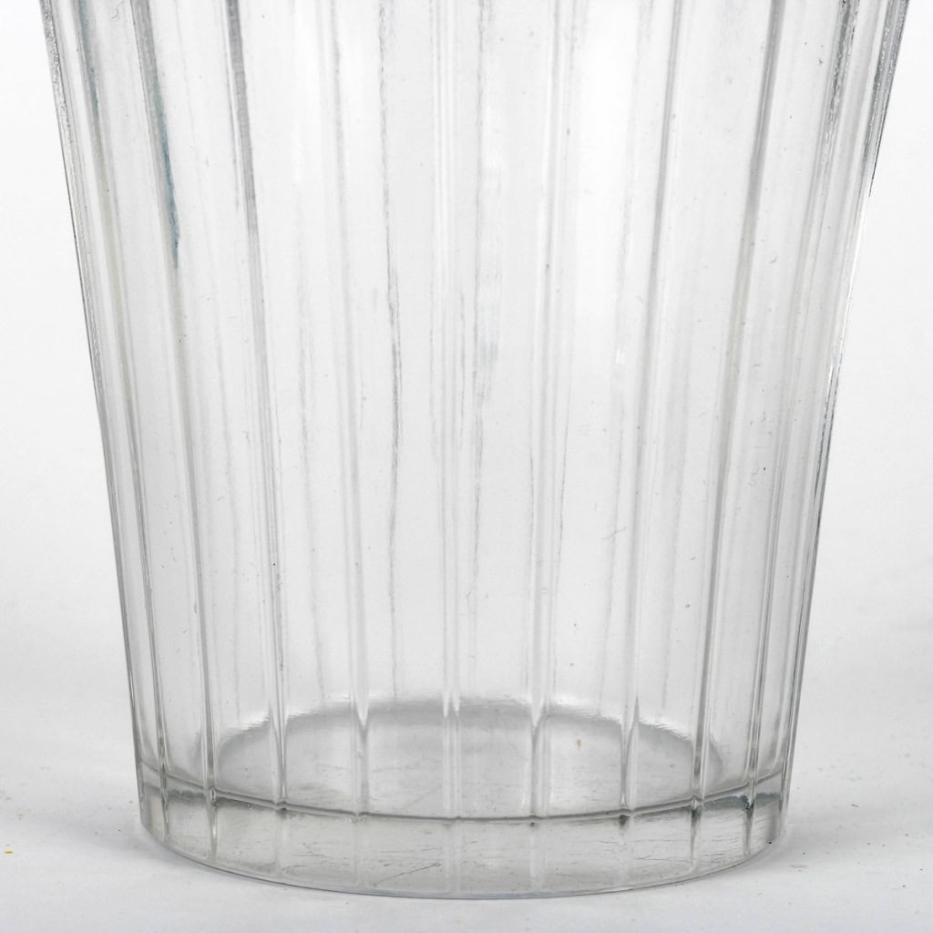 Vase « Boutons d’Or » verre blanc patiné bleu de René LALIQUE | Biron Vase "Boutons d'Or" verre blanc patiné bleu de René LALIQUE