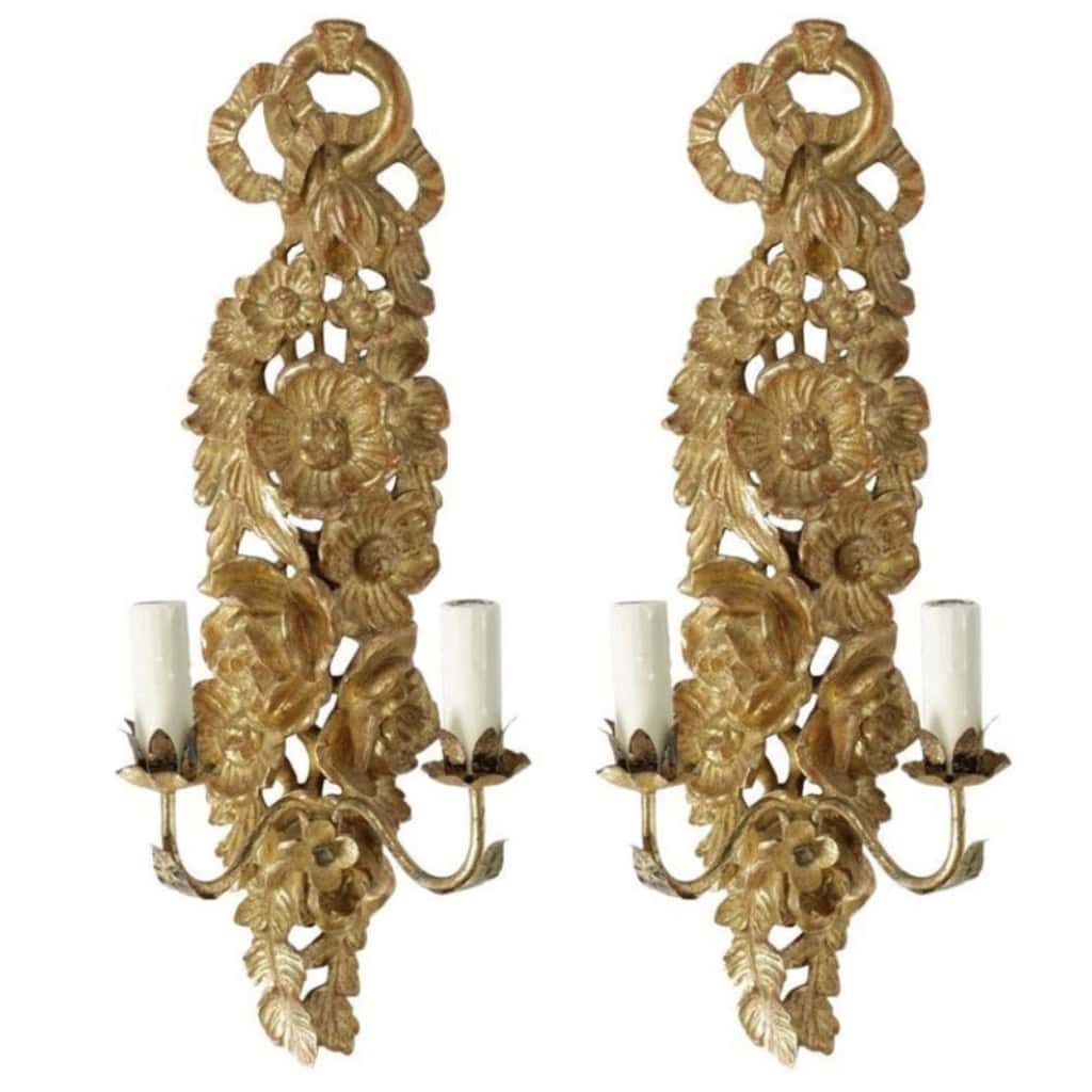 1960 Grande Paire d’Appliques Maison FlorArt | Biron |||||