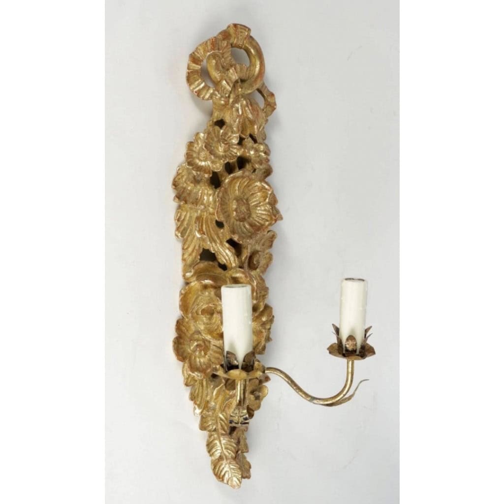 1960 Grande Paire d’Appliques Maison FlorArt | Biron 1960 Grande Paire d'Appliques Maison FlorArt