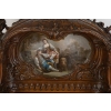 Spectaculaire bureau à gradins en noyer, avec peinture signée P. Soulet et daté de 1896 | Biron Spectaculaire bureau à gradins en noyer, avec peinture signée P. Soulet et daté de 1896