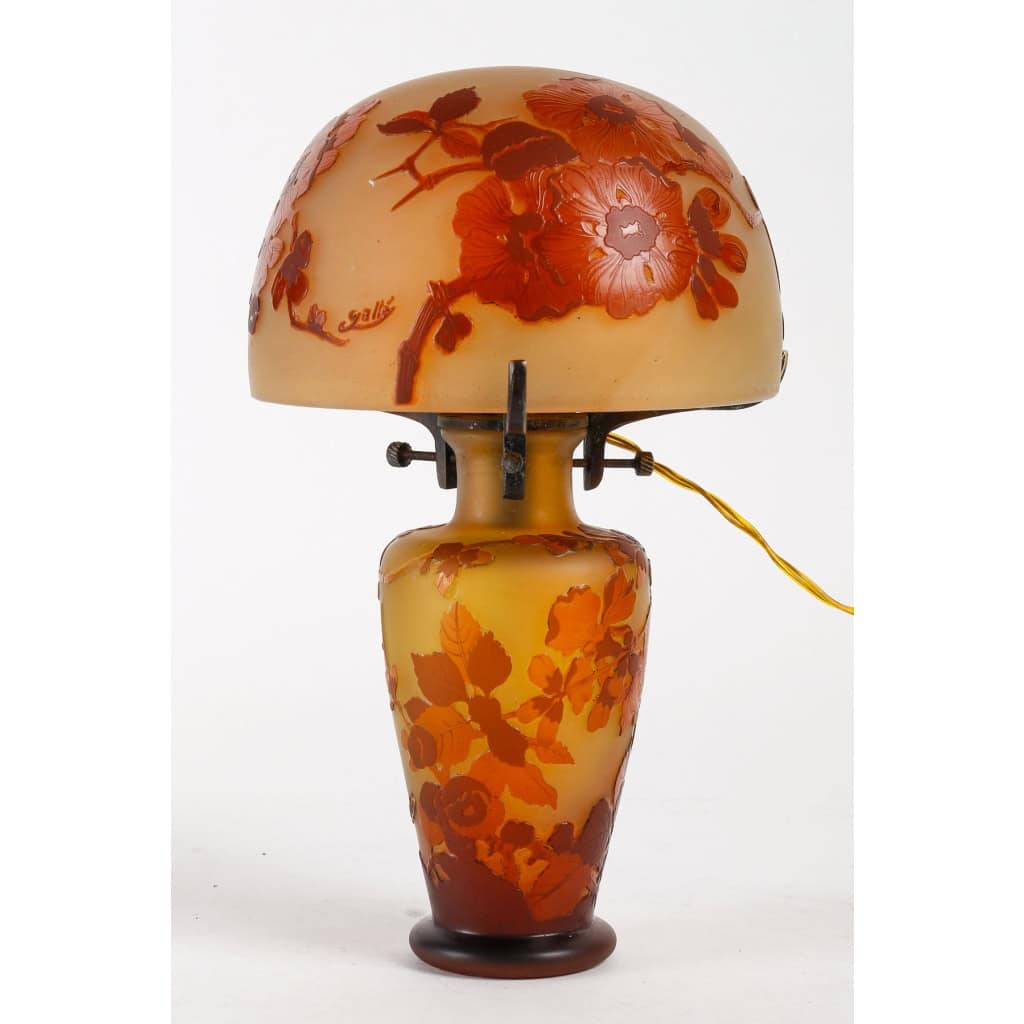 LAMPE D’EMILE GALLÉ A DÉCOR DEPOMMIERS DU JAPON | Biron ||||||||