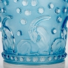 Vase « Ajaccio » verre blanc patiné bleu électrique de René LALIQUE | Biron Vase "Ajaccio" verre blanc patiné bleu électrique de René LALIQUE