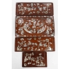 4 Panneaux d’un Coffret en Bois et Incrustation, Scènes Chinoises, XIXème Siècle. | Biron ||||||||