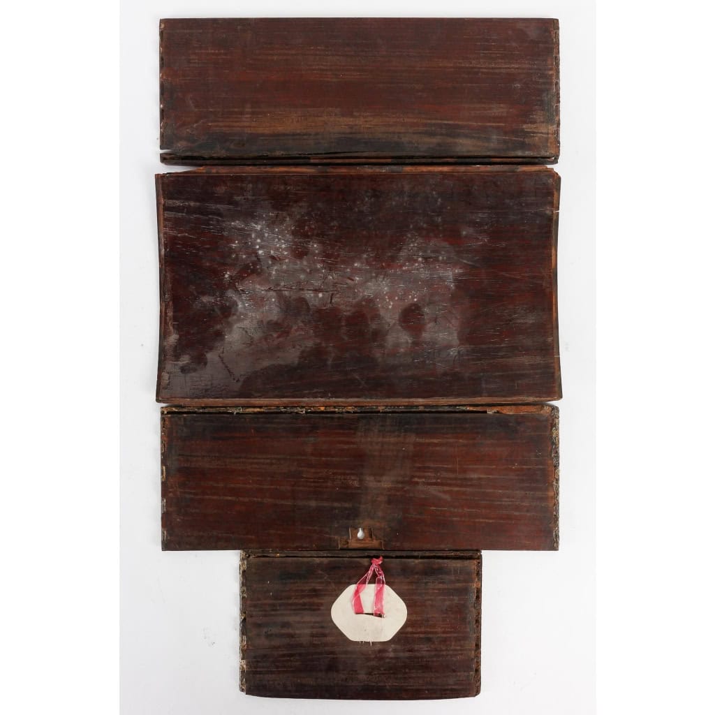 4 Panneaux d’un Coffret en Bois et Incrustation, Scènes Chinoises, XIXème Siècle. | Biron 4 Panneaux d’un Coffret en Bois et Incrustation, Scènes Chinoises, XIXème Siècle.