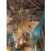 1950′ Lustre Cristal Murano Avec Inclusions Feuilles d’Or 6 Branches | Biron 1950′ Lustre Cristal Murano Avec Inclusions Feuilles d’Or 6 Branches