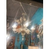 1950′ Lustre Cristal Murano Avec Inclusions Feuilles d’Or 6 Branches | Biron 1950′ Lustre Cristal Murano Avec Inclusions Feuilles d’Or 6 Branches