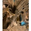 1950′ Lustre Cristal Murano Avec Inclusions Feuilles d’Or 6 Branches | Biron 1950′ Lustre Cristal Murano Avec Inclusions Feuilles d’Or 6 Branches
