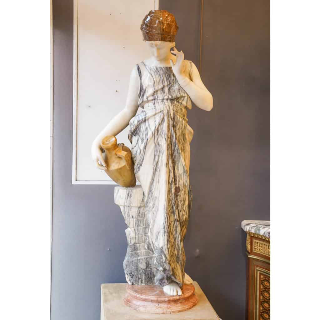 Sculpture en marbre et onyx de Puji, fin XIXème siècle | Biron ||||||||