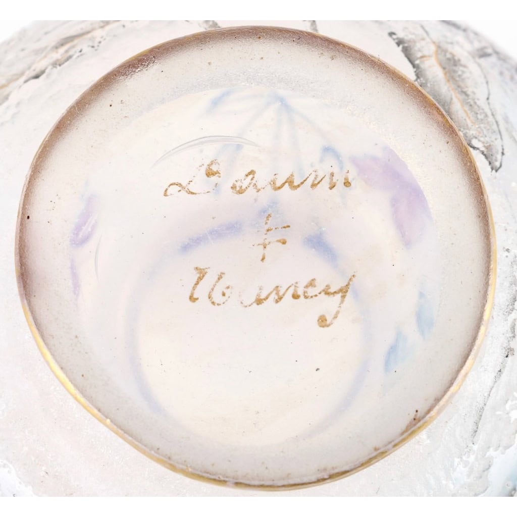 Vase Daum Nancy Aurore et Coq 1897 | Biron Vase Daum Nancy Aurore et Coq 1897