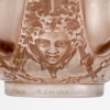 Vase « Six Figurines et Masques » verre blanc patiné sépia de René LALIQUE | Biron Vase "Six Figurines et Masques" verre blanc patiné sépia de René LALIQUE