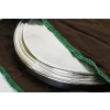 Dessous de plats en métal argenté et bois Christofle, 1980 | Biron Dessous de plats en métal argenté et bois Christofle, 1980