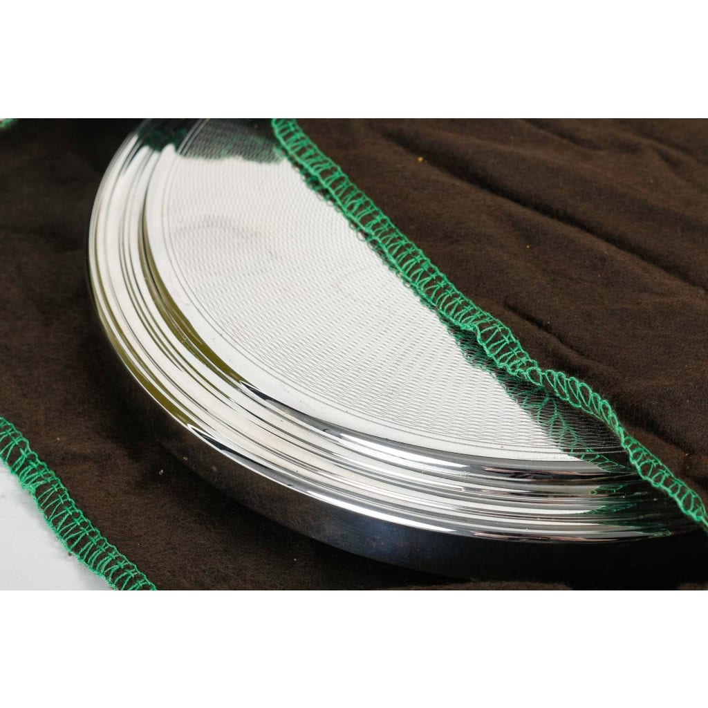 Dessous de plats en métal argenté et bois Christofle, 1980 | Biron Dessous de plats en métal argenté et bois Christofle, 1980