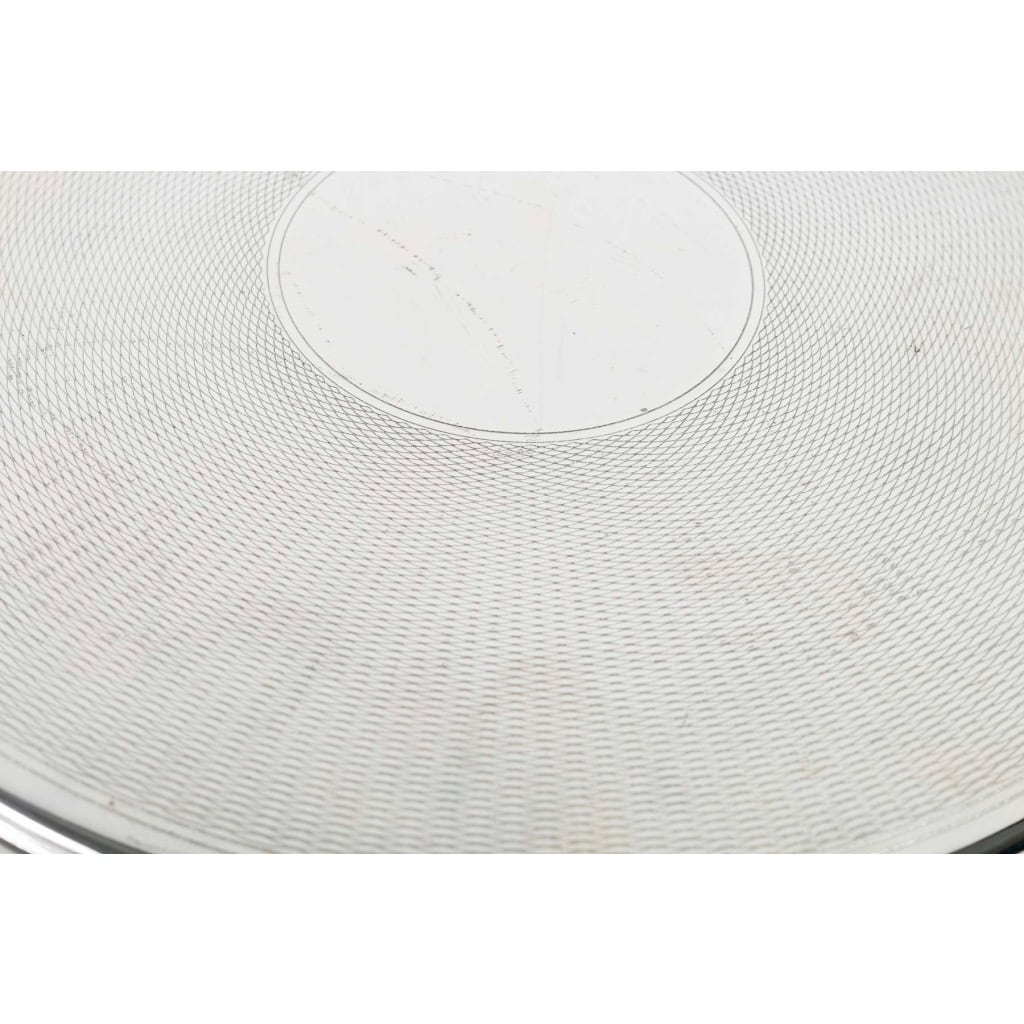 Dessous de plats en métal argenté et bois Christofle, 1980 | Biron Dessous de plats en métal argenté et bois Christofle, 1980