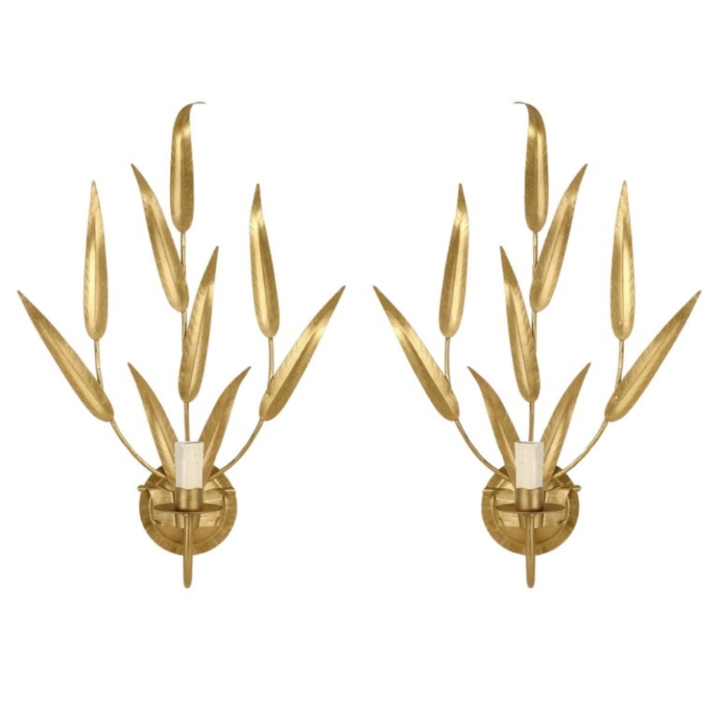 Paire d’appliques ‘Feuillage’ des années 1960 par Maison FlorArt | Biron |||||