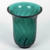 Vase « Méduse » verre vert émeraude patiné blanc de René LALIQUE | Biron Vase "Méduse" verre vert émeraude patiné blanc de René LALIQUE