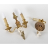 Suite de 4 appliques en plus d’une unique du XXème siècle | Biron Suite de 4 appliques en plus d'une unique du XXème siècle
