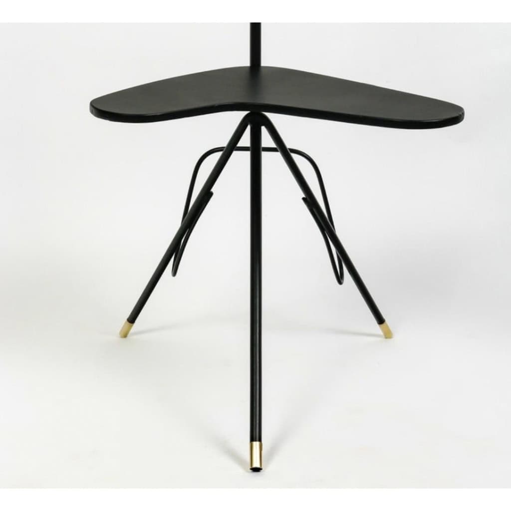 1960 Paire de lampadaires Tablette et porte revue Maison Lunel | Biron 1960 Paire de lampadaires Tablette et porte revue Maison Lunel