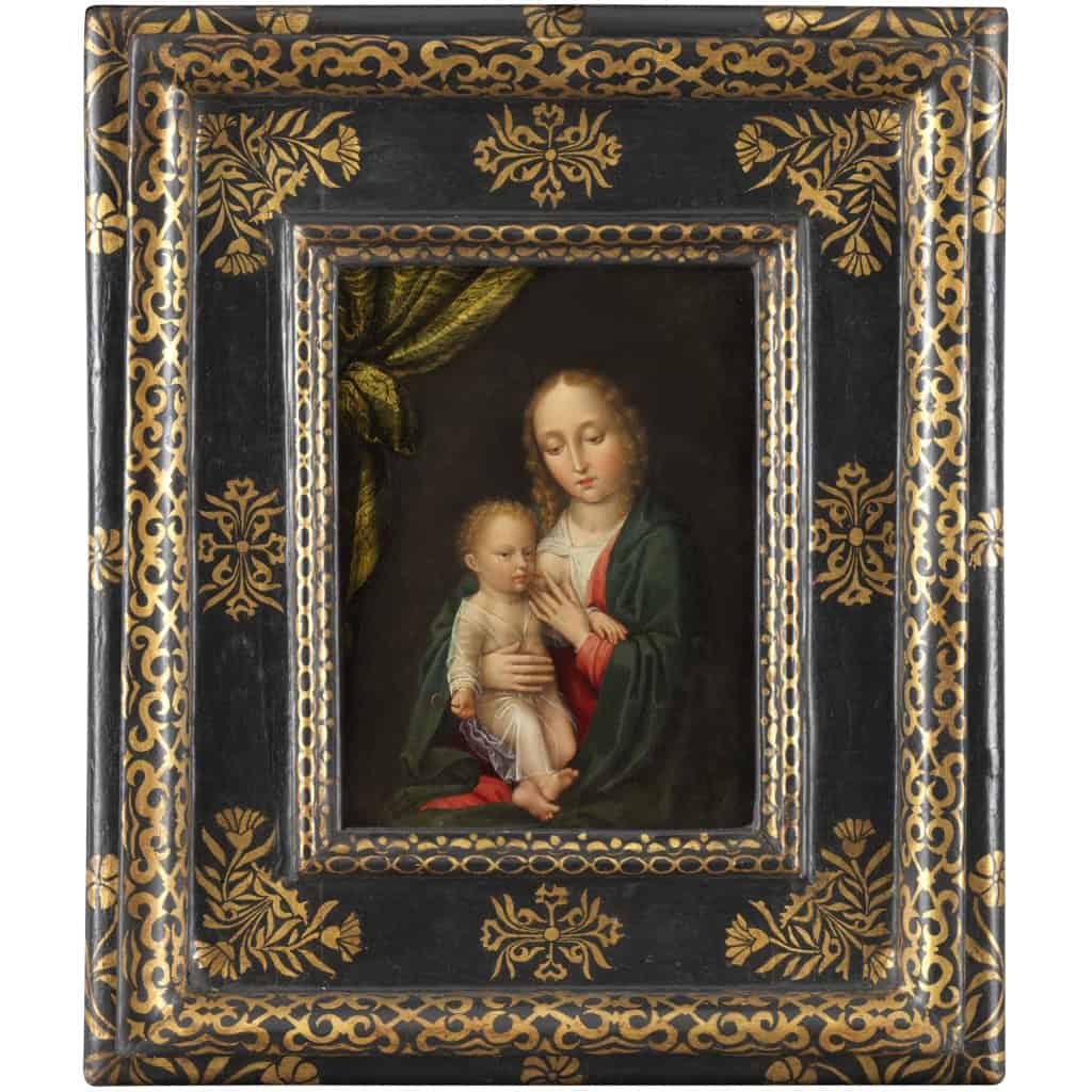 Vierge à l’Enfant (Maria Lactans) – Ecole flamande vers 1560, suiveur de Gérard David | Biron ||||