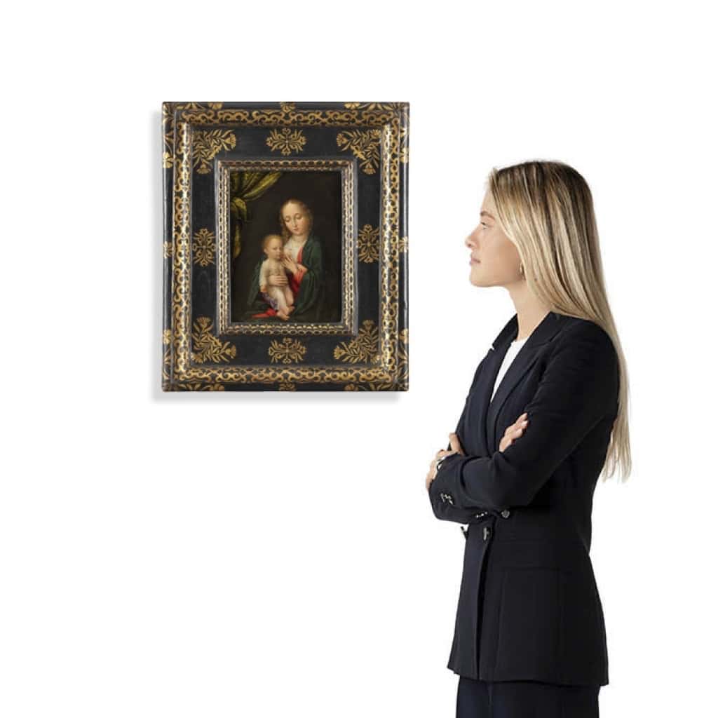 Vierge à l’Enfant (Maria Lactans) – Ecole flamande vers 1560, suiveur de Gérard David | Biron Vierge à l’Enfant (Maria Lactans) – Ecole flamande vers 1560, suiveur de Gérard David