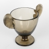 Vase « Béliers » verre gris topaze fumé de René LALIQUE | Biron Vase "Béliers" verre gris topaze fumé de René LALIQUE