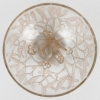 Coupe « Gui » verre blanc patiné sépia de René LALIQUE | Biron Coupe "Gui" verre blanc patiné sépia de René LALIQUE