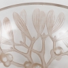 Coupe « Gui » verre blanc patiné sépia de René LALIQUE | Biron Coupe "Gui" verre blanc patiné sépia de René LALIQUE