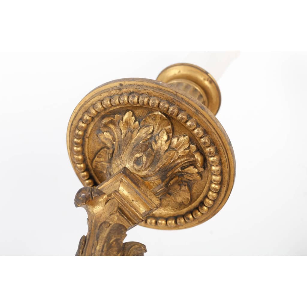 Paire d’Appliques en Bronze Ciselé et Doré Époque Napoléon III d’après Jean-Charles Delafosse (1734-1791) | Biron Paire d'Appliques en Bronze Ciselé et Doré Époque Napoléon III d'après Jean-Charles Delafosse (1734-1791)