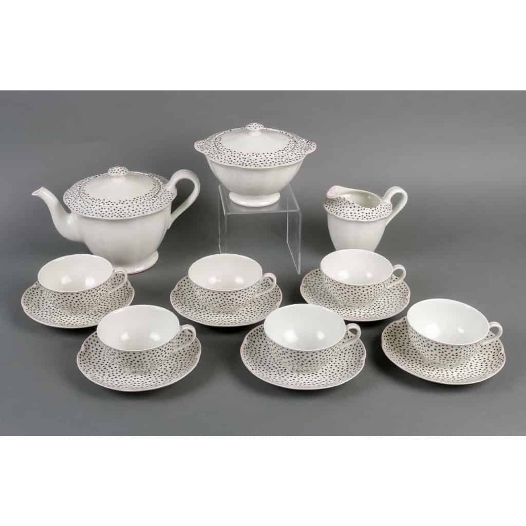 Service Café & Thé « Pois et Nœuds » porcelaine de Limoges de Suzanne Lalique pour Haviland | Biron |||||||||||||