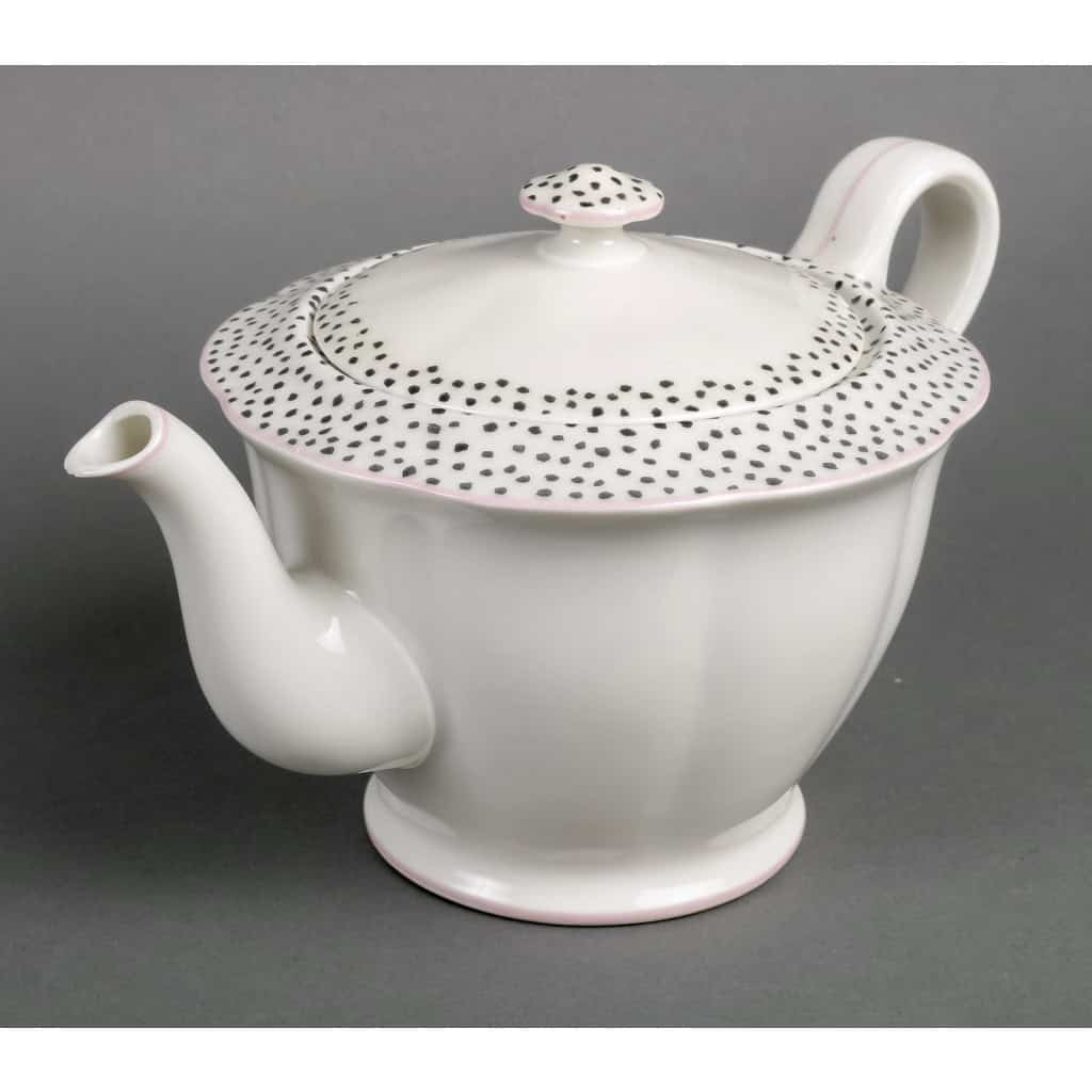 Service Café & Thé « Pois et Nœuds » porcelaine de Limoges de Suzanne Lalique pour Haviland | Biron Service Café & Thé "Pois et Nœuds" porcelaine de Limoges de Suzanne Lalique pour Haviland